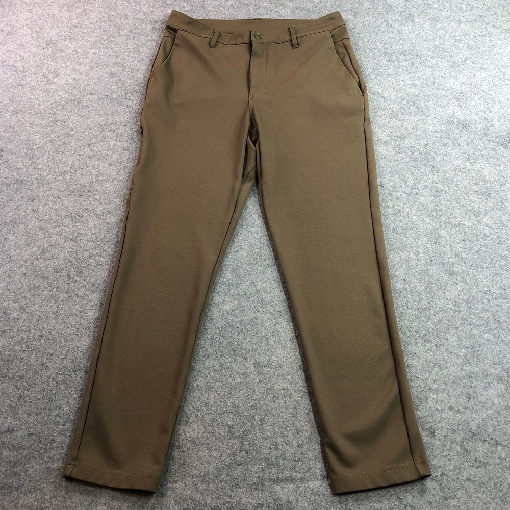 BYLT Mens Everyday Pant 2.0 Size 34 Fawn Brown 4-Way Stretch Slim Fit Chino